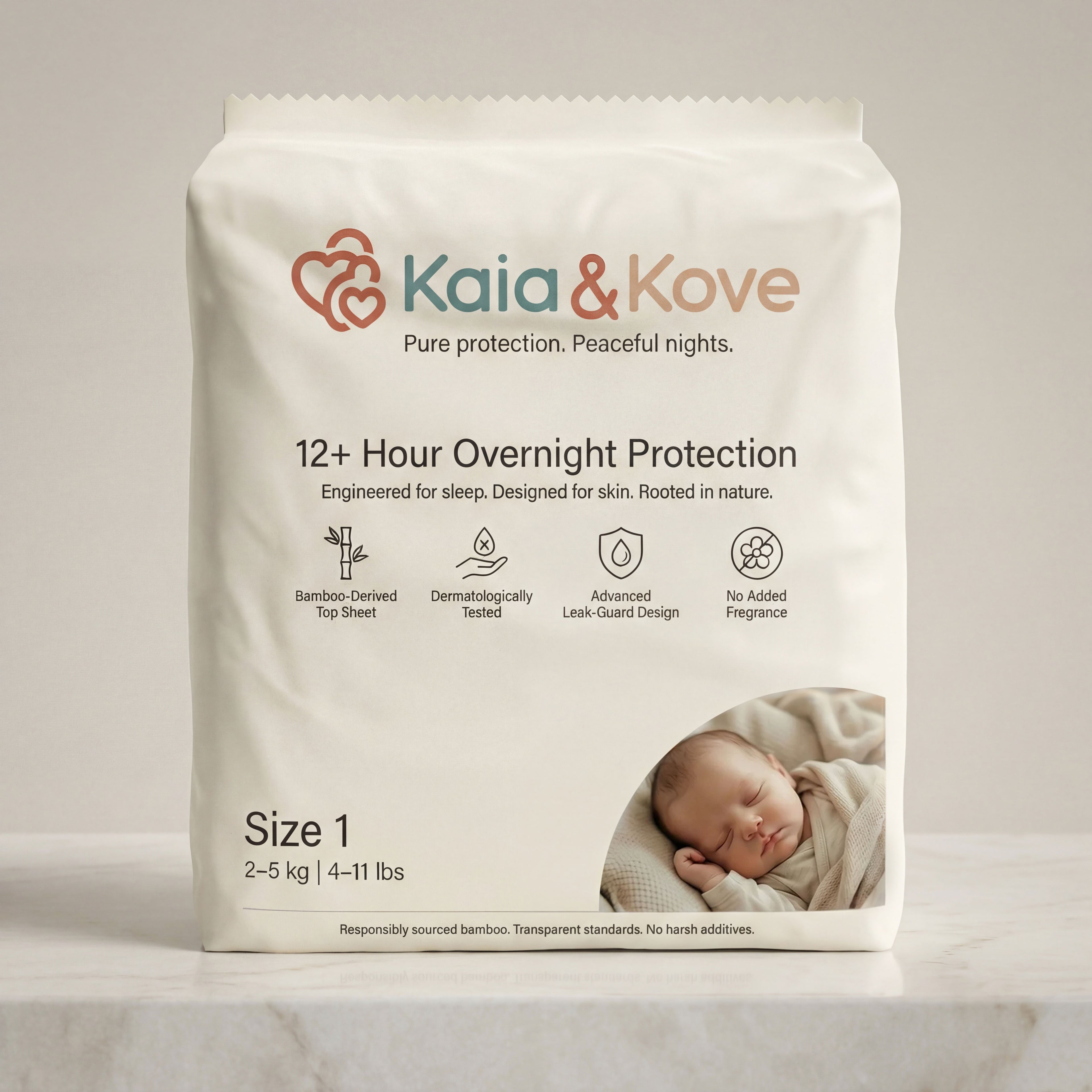 Bamboo Leak-Guard Diapers for Sensitive Skin