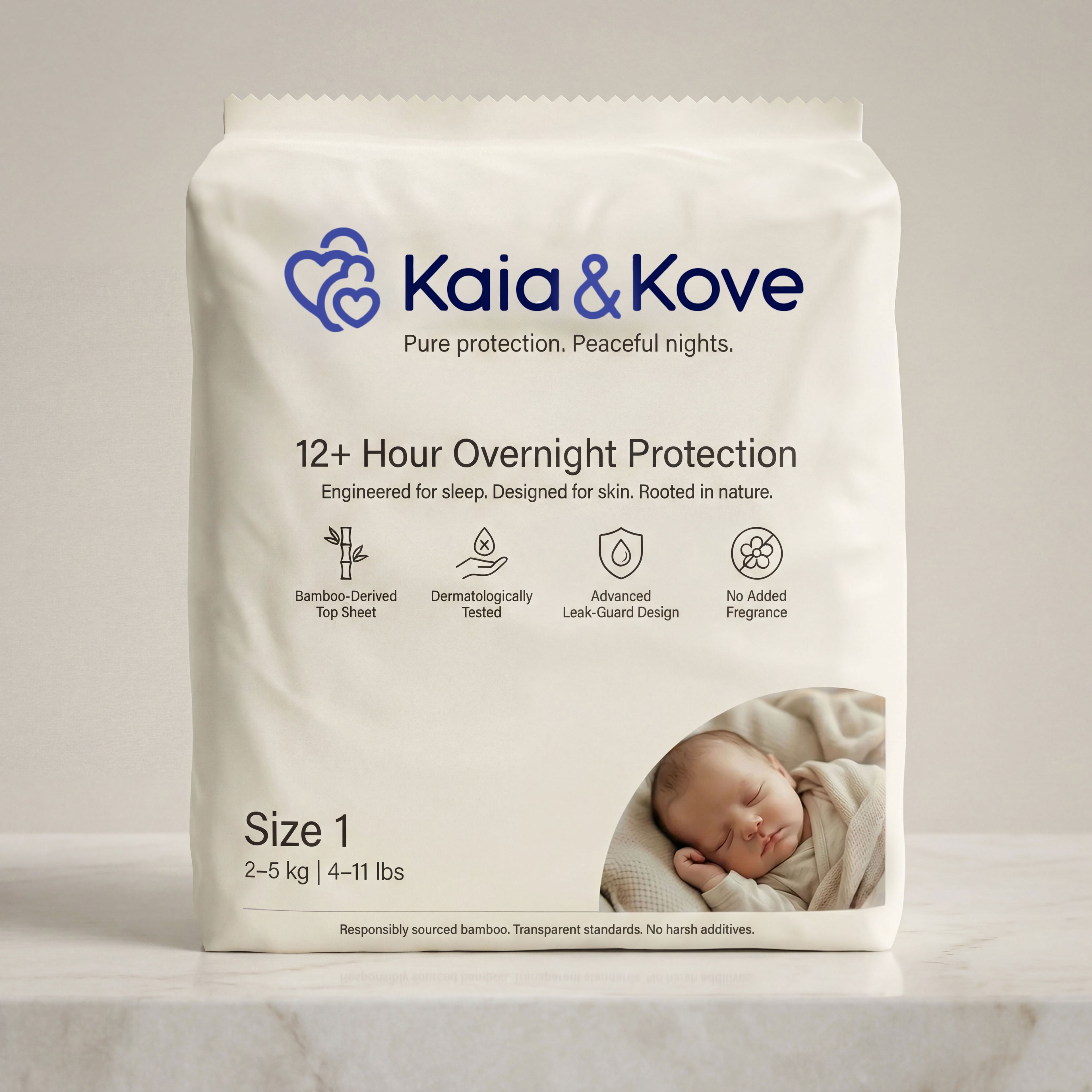 Bamboo Leak-Guard Diapers for Sensitive Skin