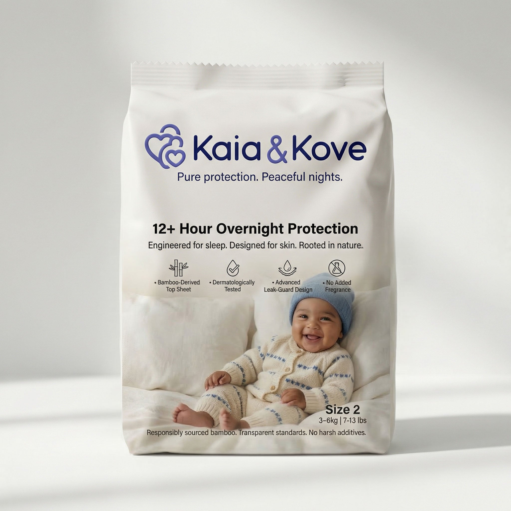 Bamboo Leak-Guard Diapers for Sensitive Skin