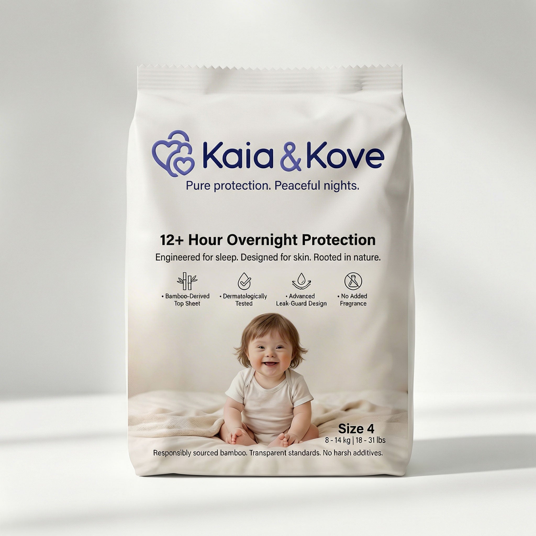 Bamboo Leak-Guard Diapers for Sensitive Skin